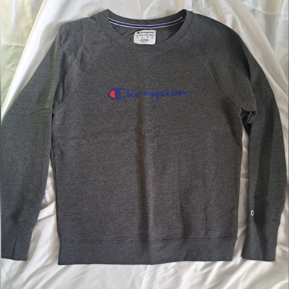 Mens Champion Crewneck Sweatshirt. Dark gray. Excellent Condition. Size Large.